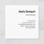 Carte De Visite Carré Trippy rose et orange design Tourbillonnant (Dos)