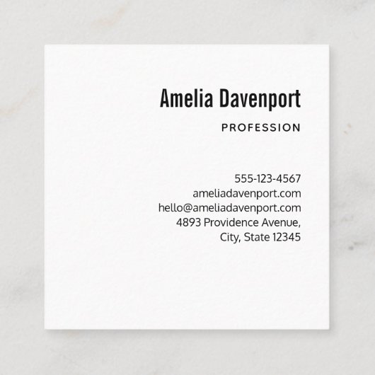 Carte De Visite Carré Trippy rose et orange design Tourbillonnant (Dos)