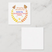 Carte De Visite Carré Trophy Husband Fueled by Christmas Tree Cakes (Devant / Derrière)