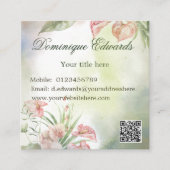 Carte De Visite Carré Tropical Botanical Chic Fleurs Stylish (Devant)