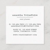 Carte De Visite Carré Trucs de brosse de la peau de chicha d'or (Dos)