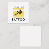 Carte De Visite Carré Tu m'as fait tatouer (Devant / Derrière)