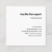 Carte De Visite Carré Tube d'essai de chimie et bécher (Dos)