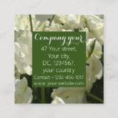 Carte De Visite Carré Tulipes blanches (Dos)