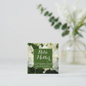 Carte De Visite Carré Tulipes blanches (Debout devant)