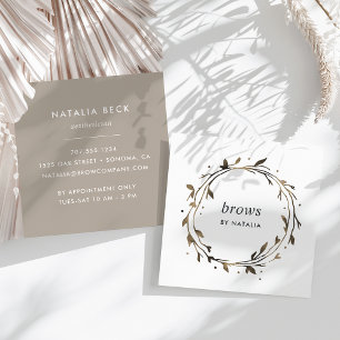 Carte De Visite Carré Twig Botanical Wreath