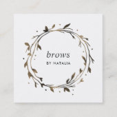 Carte De Visite Carré Twig Botanical Wreath (Devant)