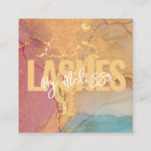 Carte De Visite Carré Typographie moderne Beauté Maquillage Artiste Lash (Devant)