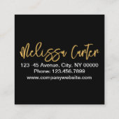 Carte De Visite Carré Typographie moderne Beauté Maquillage Artiste Lash (Dos)