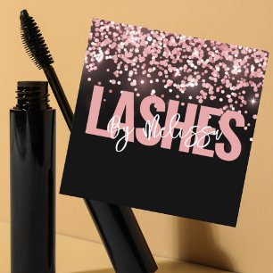 Carte De Visite Carré Typographie moderne Beauté Maquillage Artiste Lash