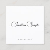 Carte De Visite Carré Typographie Moderne Élégant Simple Modèle (Devant)