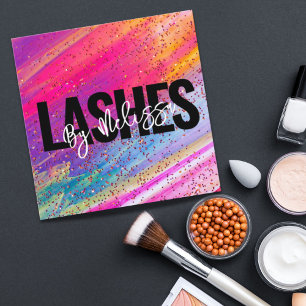 Carte De Visite Carré Typographie tendance Beauté Maquillage Artiste Las