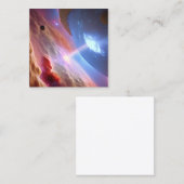 Carte De Visite Carré Ufo Galaxy Nebula (Devant / Derrière)