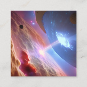 Carte De Visite Carré Ufo Galaxy Nebula