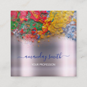 Carte De Visite Carré Un artiste de maquillage, un blogueur influent, Ab