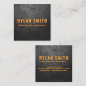Carte De Visite Carré Un homme moderne et foncé (Devant / Derrière)