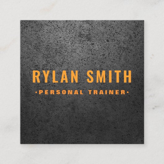 Carte De Visite Carré Un homme moderne et foncé (Devant)