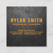 Carte De Visite Carré Un homme moderne et foncé (Dos)