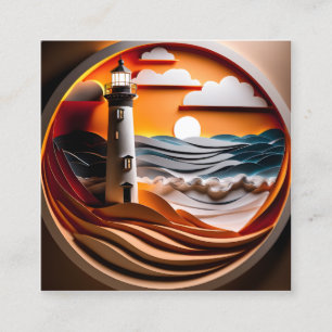 Carte De Visite Carré Un phare imprimé en 3D peut être un bel ajout