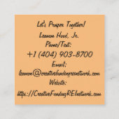 Carte De Visite Carré Une amitié d'affaires (Dos)