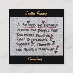 Carte De Visite Carré Une amitié d'affaires