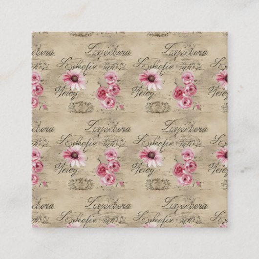 Carte De Visite Carré Une Ephemera Design Series 20 (Devant)