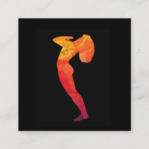 Carte De Visite Carré Une femme qui pratique le yoga Personnalisable