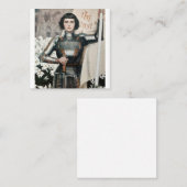 Carte De Visite Carré Une gravure de Jeanne d'Arc en 1903 (Devant / Derrière)