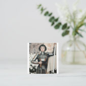 Carte De Visite Carré Une gravure de Jeanne d'Arc en 1903 (Debout devant)