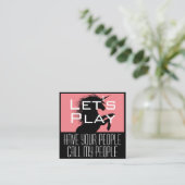 Carte De Visite Carré Unicorne Playdate pour enfant (Debout devant)