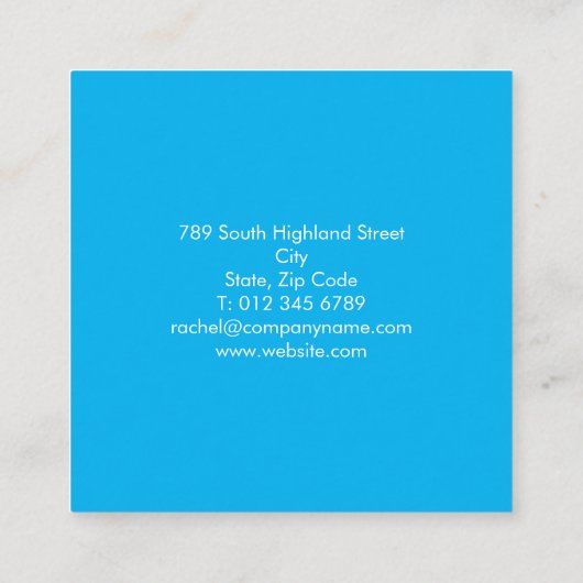 Carte De Visite Carré Unique ADN Science Thème (Dos)