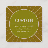 Carte De Visite Carré Unique Modèle de conception modifiable inspiré par (Devant)