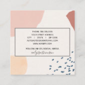 Carte De Visite Carré Unique Terracotta Earthy Moderne Boho Carré (Dos)