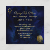 Carte De Visite Carré ** Univers de l'or de la lune d'arbre cosmique (Dos)