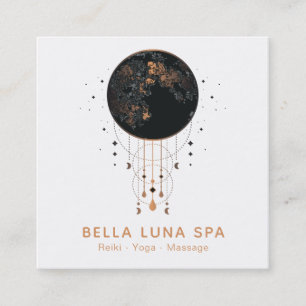 Carte De Visite Carré *~* Univers lunaire cosmique de Shaman