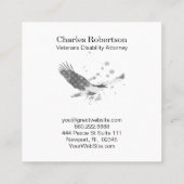 Carte De Visite Carré *~* USA Drapeau American Eagle gris gris gris sur  (Dos)