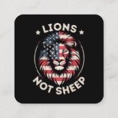 CARTE DE VISITE CARRÉ USA FLAG, LIONS NON SHEEP (Dos)