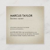 Carte De Visite Carré Ustensiles alimentaires (Dos)