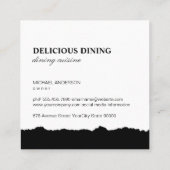 Carte De Visite Carré Ustensiles de cuisine déchirés (Dos)