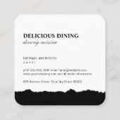 Carte De Visite Carré Ustensiles de cuisine Gold Luxe (Dos)