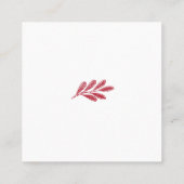 Carte De Visite Carré Vacances de verdure hivernale (Dos)