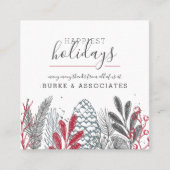 Carte De Visite Carré Vacances de verdure hivernale (Devant)