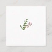 Carte De Visite Carré Vacances hiver verdure personnalisée (Dos)