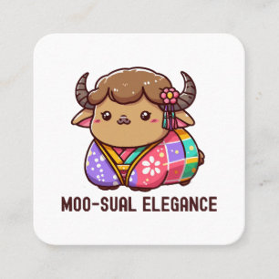 Carte De Visite Carré Vache en élégance en Highland