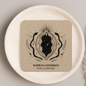 Carte De Visite Carré Vagin noir l Doula Services Grossesse