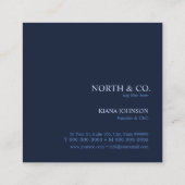 Carte De Visite Carré Vague bleue ID Abstrait795 (Dos)