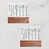 Carte De Visite Carré Vaisselle | Grill Master (Devant / Derrière)