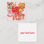 Carte De Visite Carré Valentine's Day Card for Classmates (Devant / Derrière)