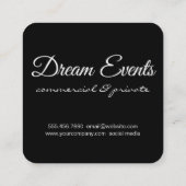 Carte De Visite Carré Variation de Bokeh et Mandala (Dos)