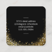 Carte De Visite Carré Variation noire de la séquence d'or (Dos)